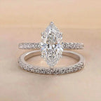 925 Sterling Silver Fashion Classic Marquise Zircon Ring Engagement Wedding Luxury Hot Sales