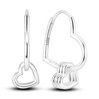 925 Sterling Silver Personality Asymmetric Drop Earrings Versatile Jewellery