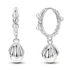 925 Sterling Silver Starry Love Tail Hoop Earrings Women's Jewellery Gift