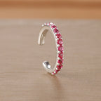 1PC Simple Metal Crystal Ear Cuff Non Piercing Fake Cartilage Clip