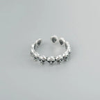 925 Sterling Silver Skull Adjustable Ring Party Luxury Jewellery Wholesale Accessory
