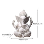 Sandstone Indian Ganesha Elephant God Statue Religious Hindu Feng Shui Buddha Sculpture