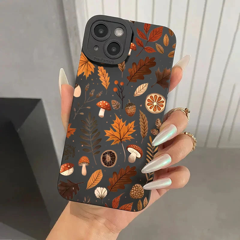 Autumn Leaves Pattern Case for iPhone 17 16 15 14 13 12 Pro Max