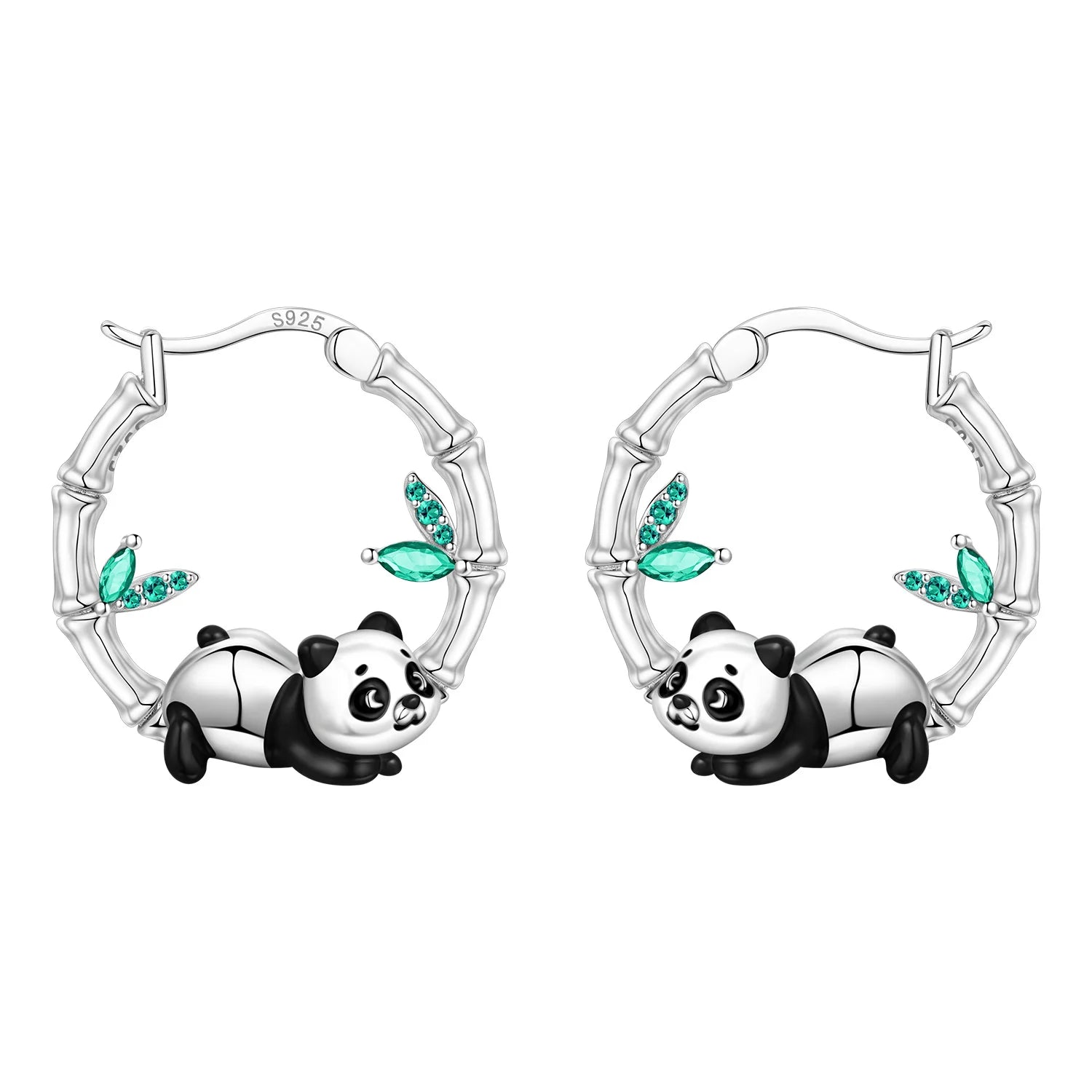 925 Sterling Silver Double Layer Pet Paw Print Drop Earrings Fashion Gift