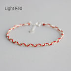 La Monada 16+2cm 14K Gold Filigree Line 925 Sterling Silver Rope Bracelets Thread Line String Jewelry Bracelets For Women Girls