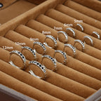1Pair Stainless Steel Minimal Hoop Earrings Crystal Zirconia Trend