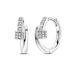 925 Sterling Silver U-shaped Simple Versatile Hoop Earrings Jewellery Gift