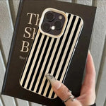 Minimalist Striped Case for iPhone 17 16 15 14 13 12 Pro Max Plus