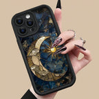 Aesthetic Sun & Moon Case for iPhone 17 16 15 14 13 12 11 Pro Max Plus Soft
