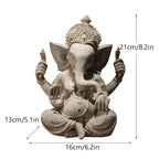 Sandstone Indian Ganesha Elephant God Statue Religious Hindu Feng Shui Buddha Sculpture