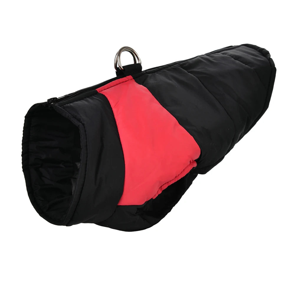 Winter Warm Fleece Dog Jacket For Small Large Dogs Cats Waterproof Pet Vest Jacket with D-ring Labrador French Bulldog Clothing