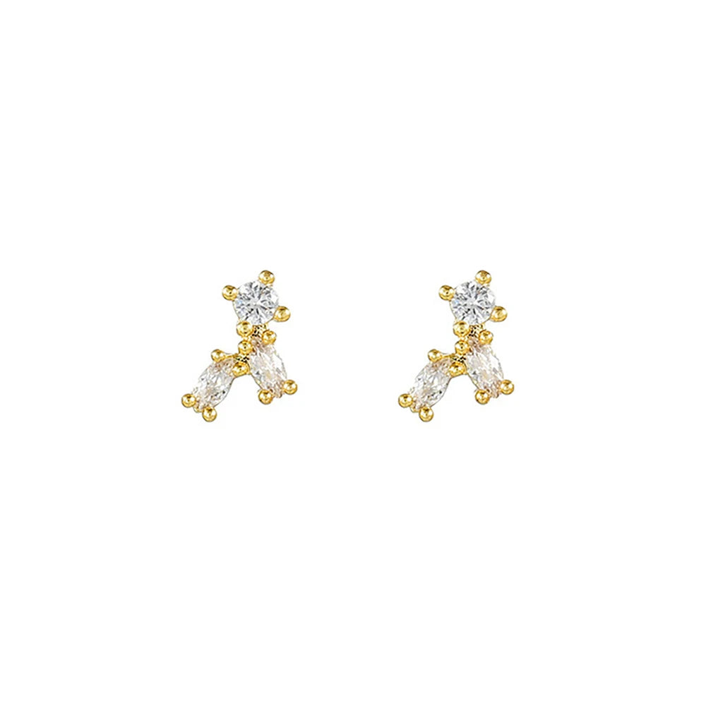 Luxury Geometric Multicolor Zircon Crystal Water Drop Pendant Earrings