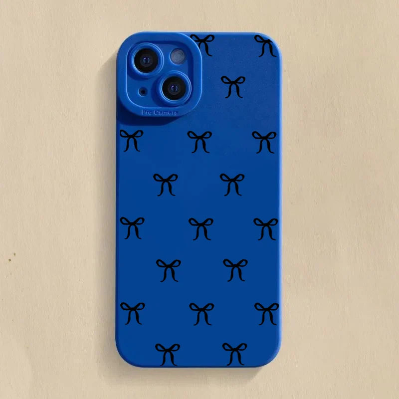 Simple Bow Silicone Case for Xiaomi Mi 15 14T 13T Pro Poco F6 F5