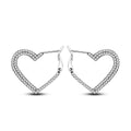 925 Sterling Silver Exquisite Heart-shaped Versatile Hoop Earrings Birthday Gift