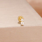 1PC Stainless Steel Star Moon Cartilage Piercing 18K Gold Plated