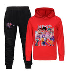 Kids Kpop Demon Hunters Hoodie and Pants 2pcs Set Boys Girls Tracksuit Outfit