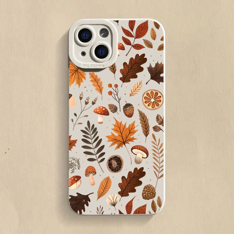 Autumn Leaves Pattern Case for iPhone 17 16 15 14 13 12 Pro Max