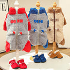 Back Closure Dog Jacket Stylish Winter Coat Warm Zip Up Puppy Outdoor Wear