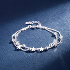 20cm Original Luxury Charm Chain Bracelet 925 Sterling Silver Wedding Jewelry