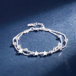 20cm Original Luxury Charm Chain Bracelet 925 Sterling Silver Wedding Jewelry