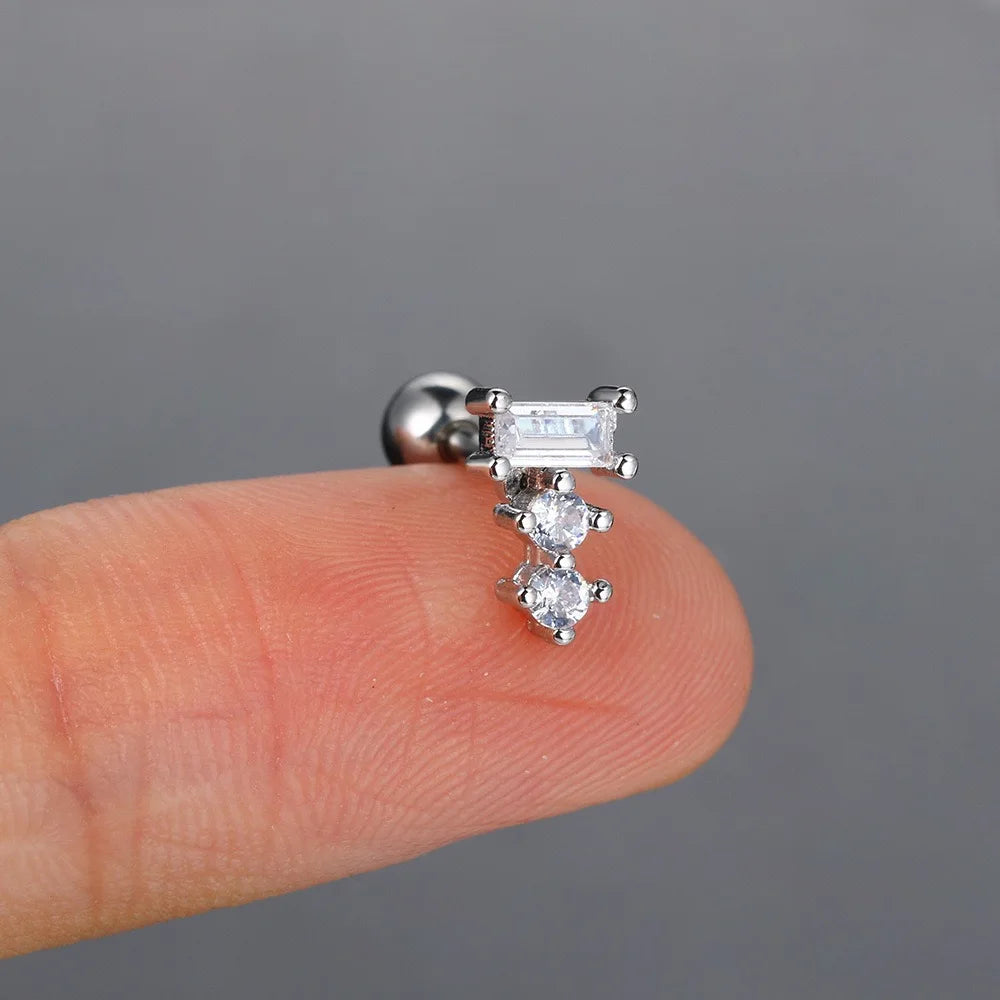 1PC 2023 Daith Ear Ring Piercing Star Eye Tragus Helix Septum Steel