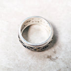 Gold Love Knot Wave Ring 925 Sterling Silver Fine Jewellery Women Men Gift