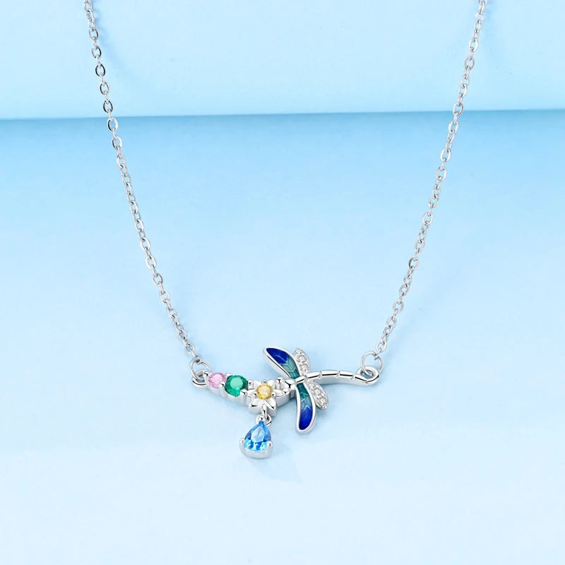 925 Sterling Silver Luminous Firefly Heart Shaped Zircon Pendant Necklace For Women Fashion Anniversary Birthday Jewelry Gifts