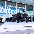 20cm The Miami Bitcoin Bull Model Statue Robot Sculpture Office Desk Wall Street OX