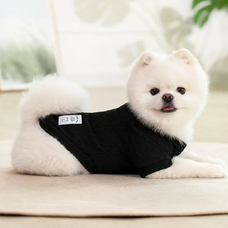 Classic Puppy Dog Knitting Sweater Winter Warm Pet Clothes for Small Dogs Cats Vest Pet Clothing Apparel French Bulldog Costume