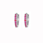 Cubic Zirconia Water Drop Hoop Earring Stainless Steel Geometry