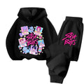 Kids Kpop Demon Hunters Hoodie Suit Long Sleeve Sweatshirt & Pants 2pc Set