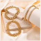 Cubic Zirconia Tennis Bracelet for Women, 18K Gold Plated Stainless Steel CZ Chain, Bridesmaid Jewelry Non Tarnish