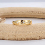 925 Sterling Silver Star Chunky Ring Vintage Trendy Zirconia Stacking Punk Accessory