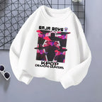 K-pop Boys and Girls Casual Long Sleeve O-Neck Hoodies Fashion Sweatshirts