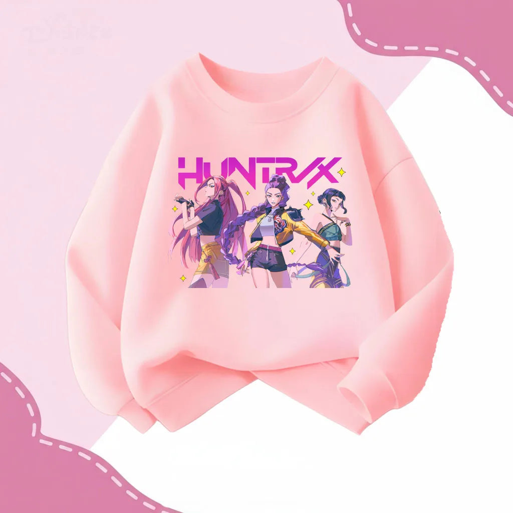 K-pop Girls Casual Sweatshirt O-Neck Long Sleeve Fashion Hoodie Pullover
