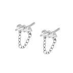 New Design Stainless Steel Cubic Zirconia Small Hoop Earrings Punk