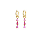 New Design Stainless Steel Water Drop Dangle Earrings Multicolor