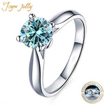 JoyceJelly 2 Carat D Color VVS Moissanite Ring with GRA Certificate Original Sterling Silver 925 Jewelry For Women Wedding Bands