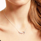 Love Anchor and Heart Necklace 925 Sterling Silver Romantic Jewellery Gift