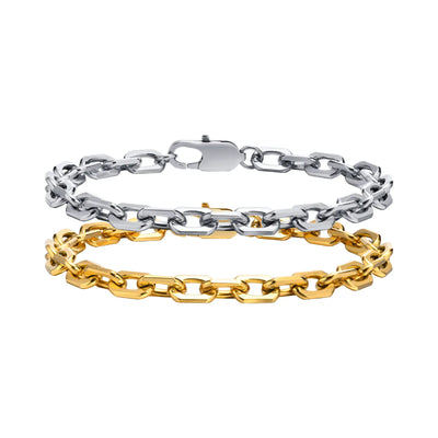Stainless Steel Chain Bracelet for Women Men Layered Jewelry
