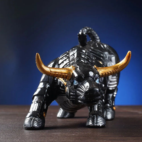20cm The Miami Bitcoin Bull Model Statue Robot Sculpture Office Desk Wall Street OX