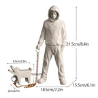Banksy Statue The Man and Dog Sculpture Street Modern Pop Art Office Home Bar Decor