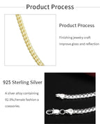 6mm Full Sideways Chain 8/18/20/24 Inch 925 Sterling Silver Men Women Jewelry