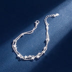 20cm Original Luxury Charm Chain Bracelet 925 Sterling Silver Wedding Jewelry