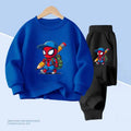 Spiderman Print Kids Hoodie & Pocket Long Pants 2pcs Sweatshirt Clothing Set