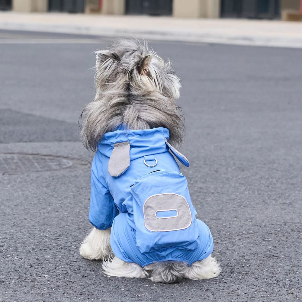 Dog Clothes Windproof  Bodysuit, Winter Hiking Jacket for Small Dogs, Full Body Outdoor Adventure Puppy Clothes, Warm & Safe