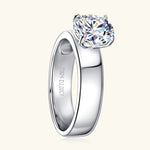 2 Carat Moissanite Solitaire Wedding Engagement Ring 100% 925 Silver Certified