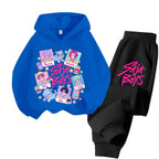 Kids Kpop Demon Hunters Hoodie Suit Long Sleeve Sweatshirt & Pants 2pc Set