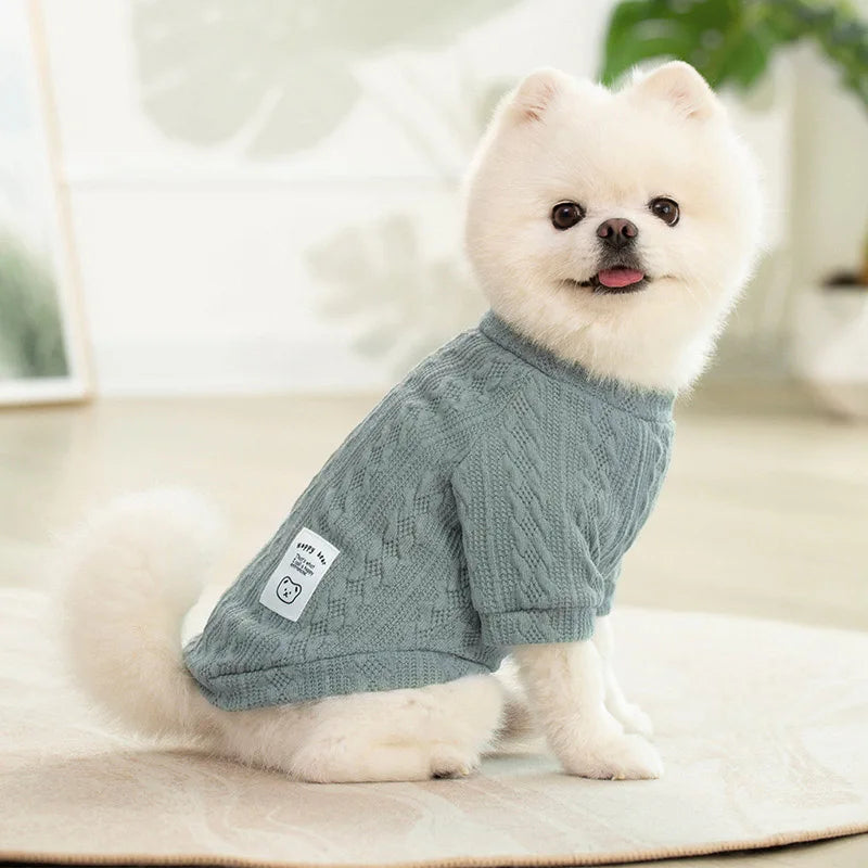 Classic Puppy Dog Knitting Sweater Winter Warm Pet Clothes for Small Dogs Cats Vest Pet Clothing Apparel French Bulldog Costume