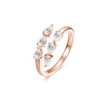 Full Moissanite Diamond Wedding Ring 18K White Gold Plated 925 Silver Band